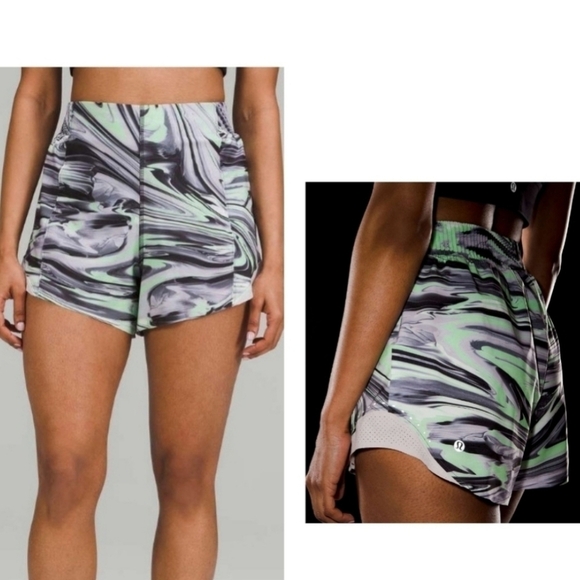 Lululemon Hotty Hot High-Rise Short 4" Special Edition Paint Glide Warp Multi 4 - Picture 14 of 14